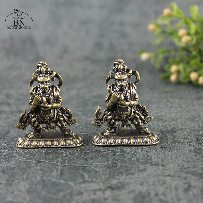 Xt Home Textiles - Antique Copper Tibetan Buddhism Yamaraja Buddha