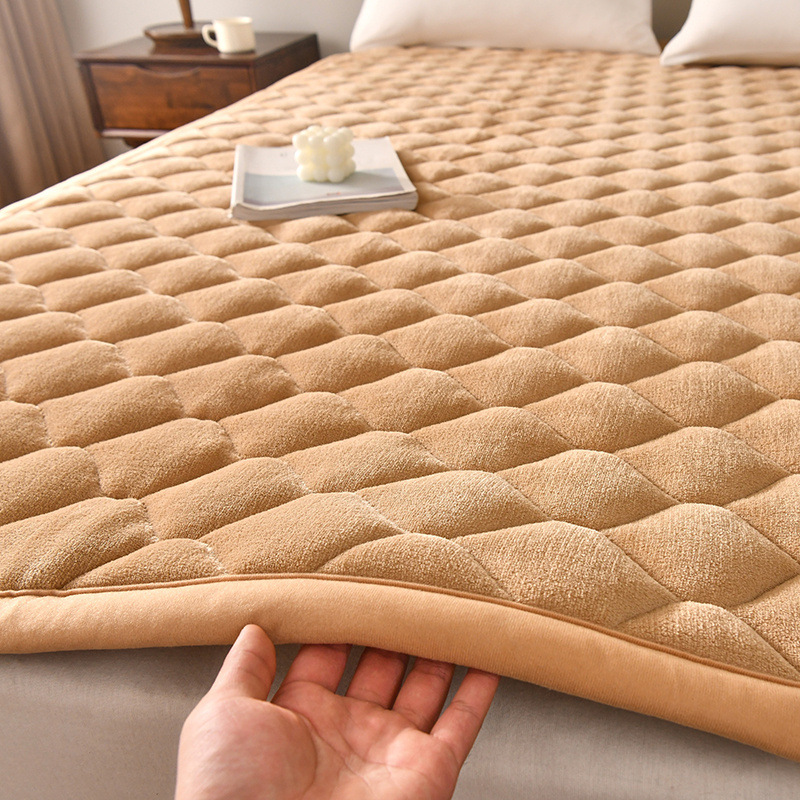 Thickened Flannel Mattress Hou - Mattress Pad Topper ulasan dan harga