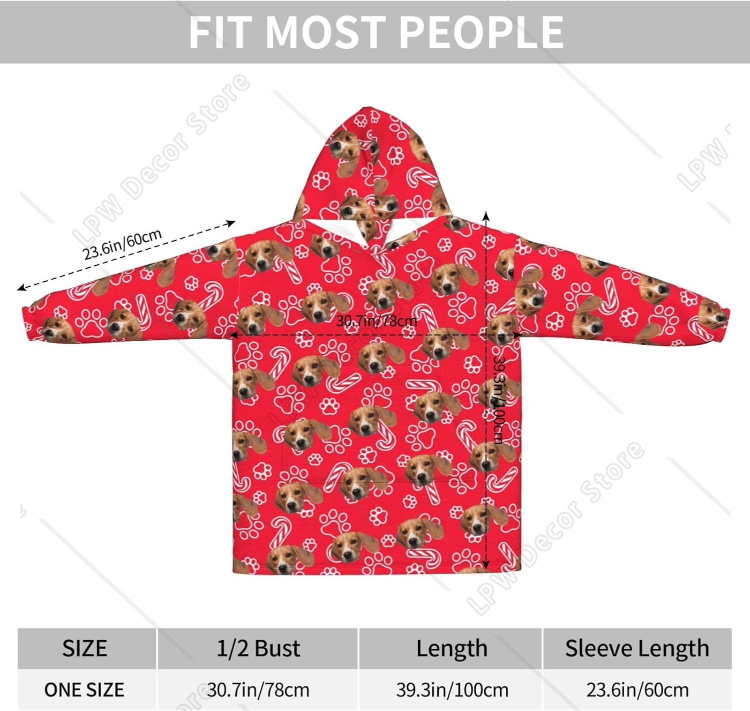 Custom Wearable Blanket Hoodie - Home Textiles Photos ulasan dan harga