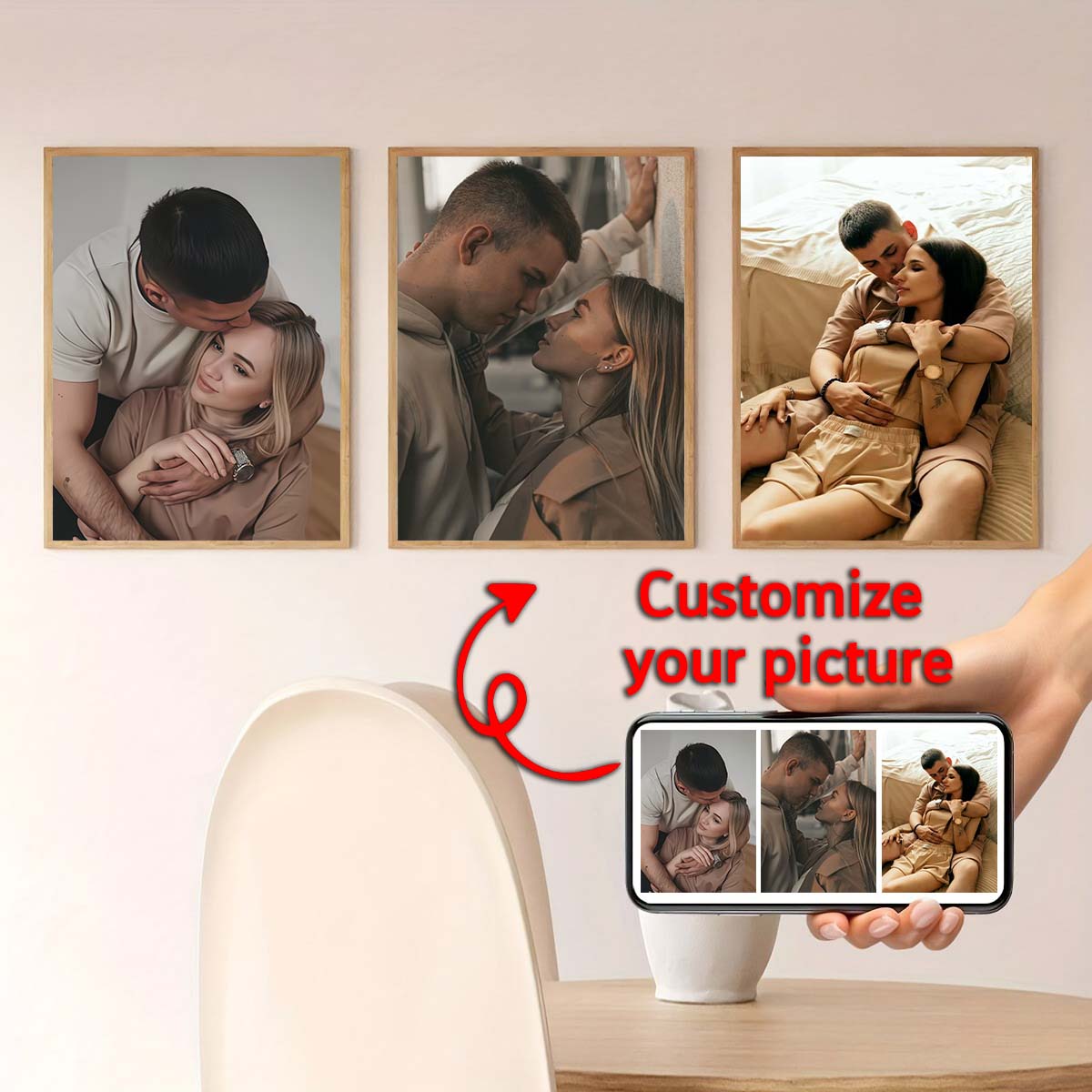 Triptych - 2D custom photo woo - Home Textiles Photos ulasan dan harga