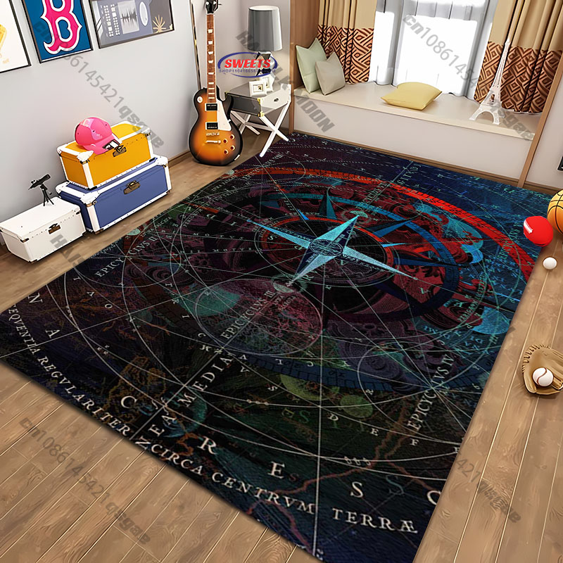 Compass Design Rug for Modern  - Home Textiles Design ulasan dan harga