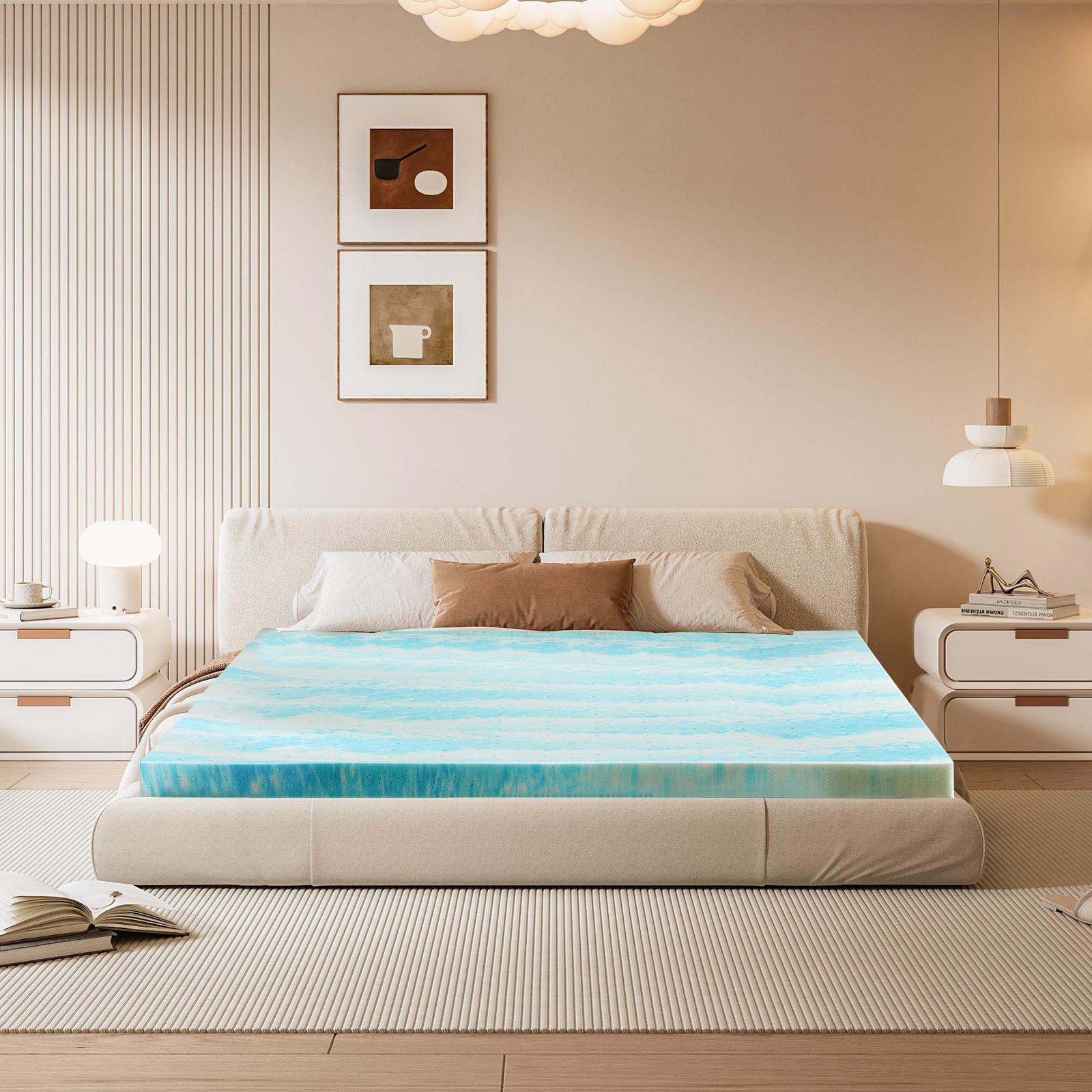 2 Inch Cooling Gel Swirl Memor - Mattress Pad Topper ulasan dan harga
