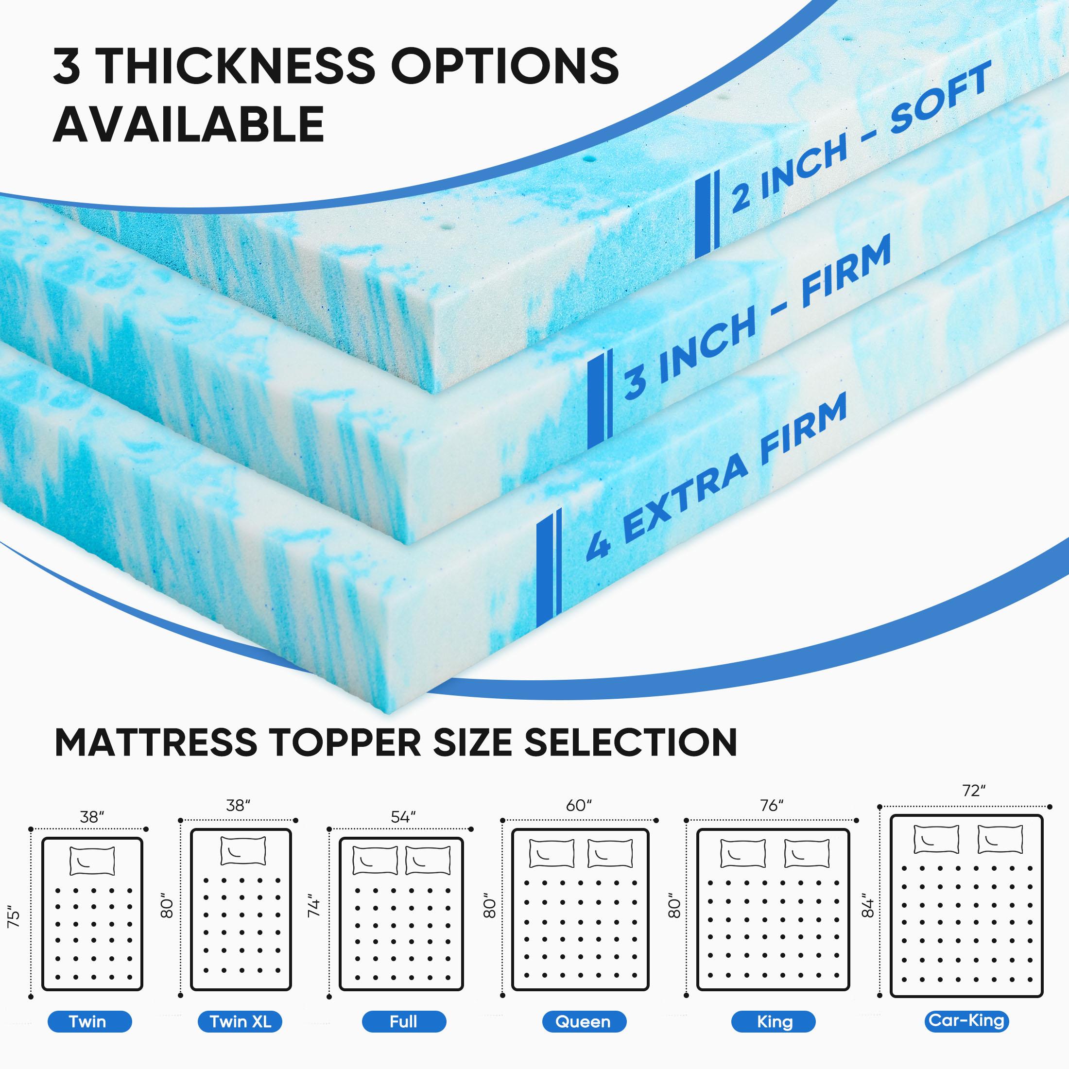 2 Inch Cooling Gel Swirl Memor - Mattress Pad Topper ulasan dan harga