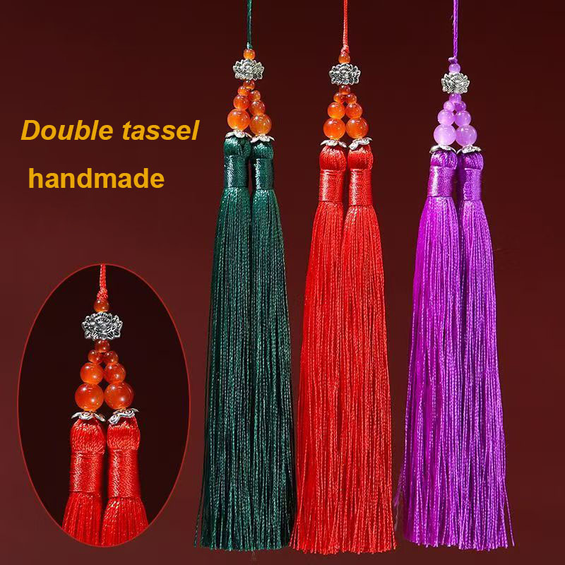 1/2Pcs 15cm Double Tassel Brus - Home Textiles Suppliers ulasan dan harga