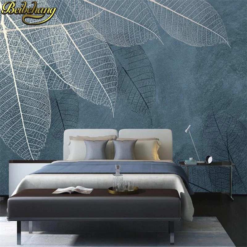 Custom Abstract leaves photo w - Home Textiles Photos ulasan dan harga