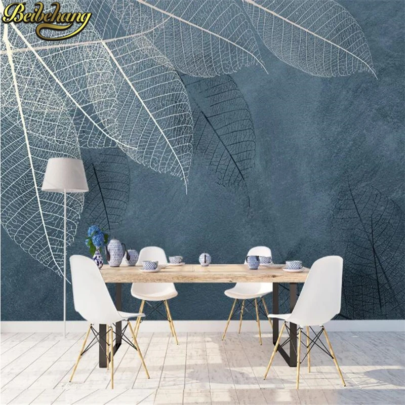 Custom Abstract leaves photo w - Home Textiles Photos ulasan dan harga