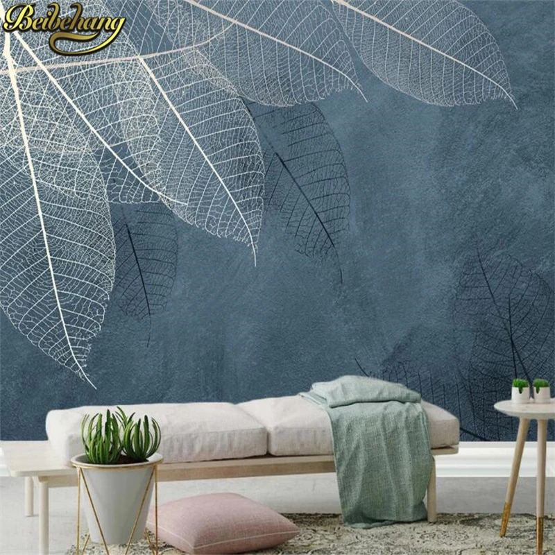 Custom Abstract leaves photo w - Home Textiles Photos ulasan dan harga