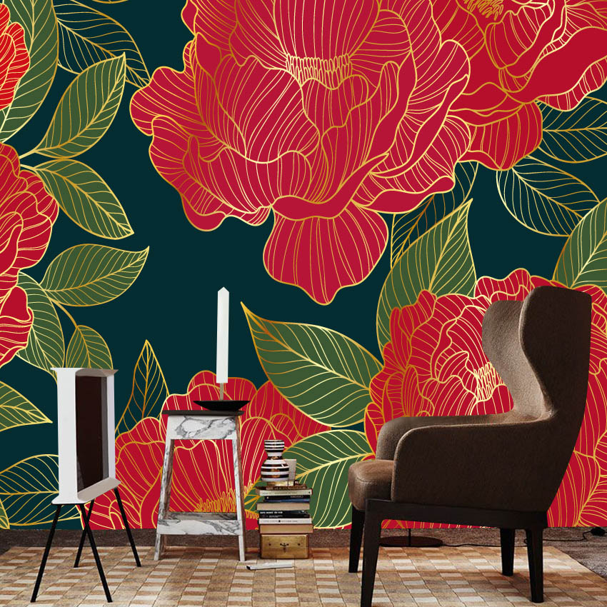 20+ Floral Red Peony Nature Ph - Home Textiles Photos ulasan dan harga