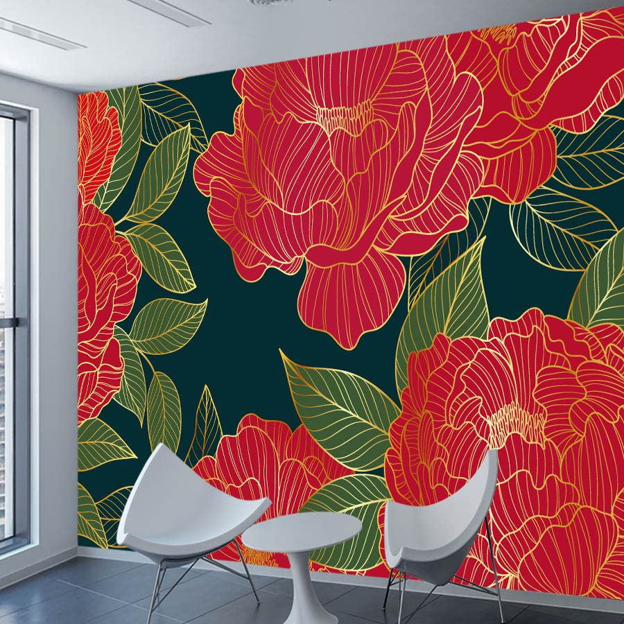 20+ Floral Red Peony Nature Ph - Home Textiles Photos ulasan dan harga