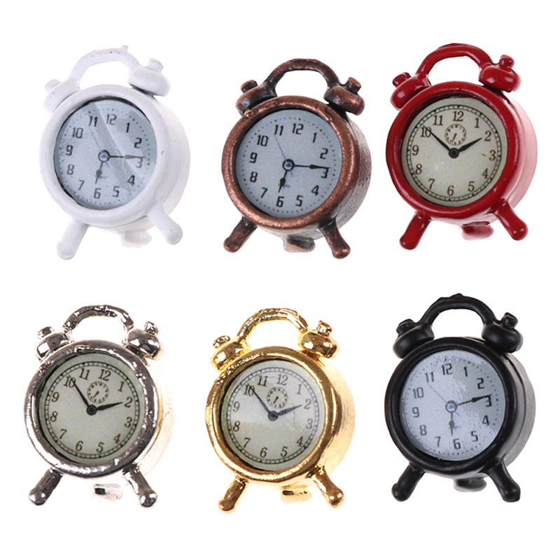 1pc 1:12 Metal Doll Alarm Cloc - Xt Home Textiles ulasan dan harga